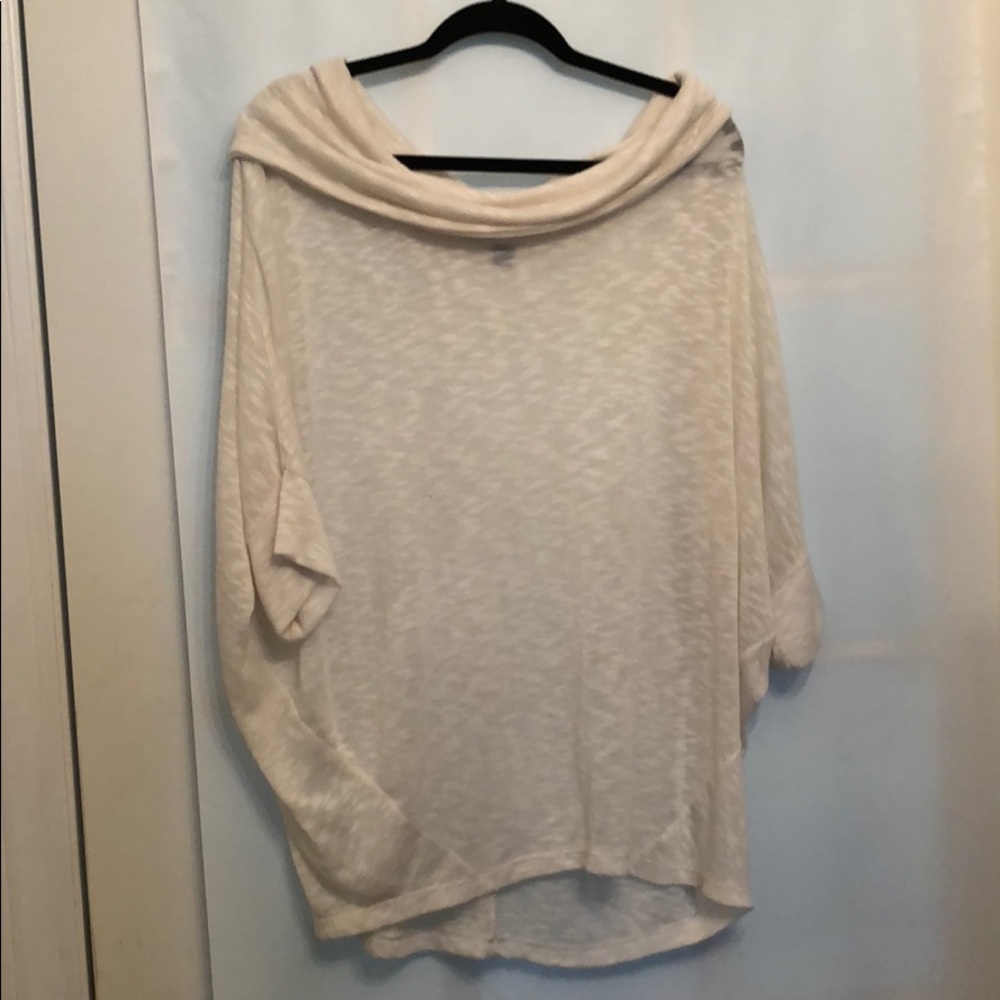 Beige off shoulder old navy top